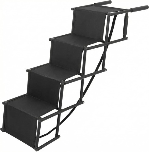 Foldable black dog ramp - dog, 4