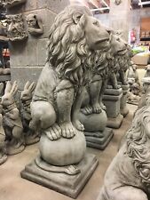 NEW Pair of Large Stone Lions,Concrete Lion Statues,Great Garden Ornaments *WOW*
