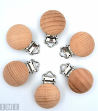 10Pcs Round Wooden Soother