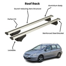 2 Pcs Silver Cross Bars for