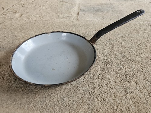 Vintage cast iron enamel - vintage, long