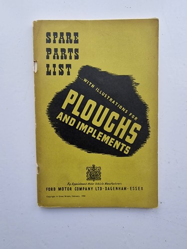 Ford plough implements spare - ford, &