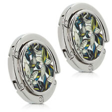 Set of 2 Purse Hooks for Table Handbag Hook Hangers - Blue Yellow White