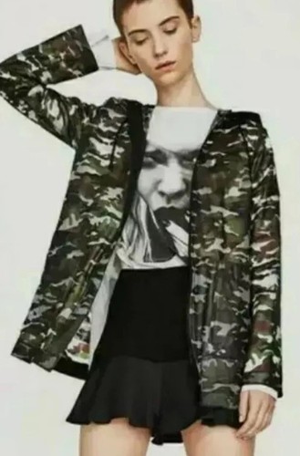 Zara womens rubberised parka - rubberised,