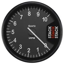 Stack ST200 Tachometer Rev Counter 80mm Stepper Motor 0-10 Krpm Black Face