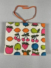 Vtg Fabric Recipe File Fruit