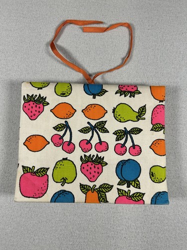 Vtg fabric recipe file - vtg, fruit