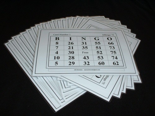 Bingo cards laminated wipe - 75,