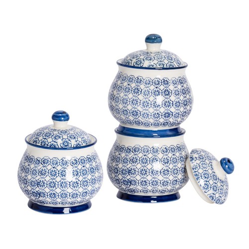 Hand printed sugar bowls - hand-printed,