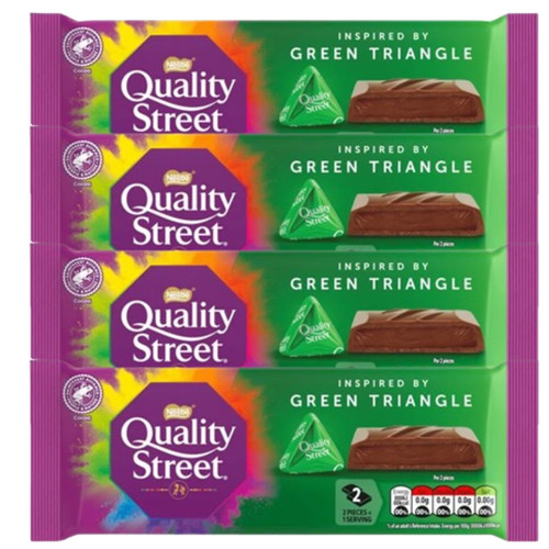 Quality street green triangle - green,