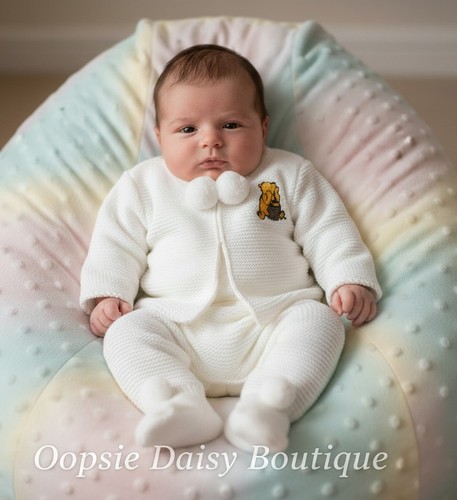 White knitted pom - white, suit