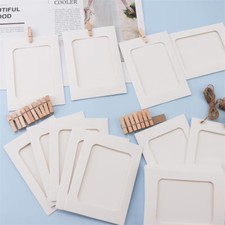 10/20x Cardboard Photo Frames 6"x4" Hanging Bright White Paper Picture Frame Set