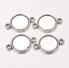 10 BLANK ROUND CABOCHON LINKS