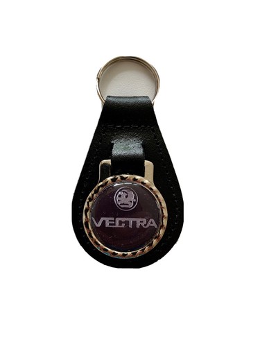 Black leather keyring - leather, fob