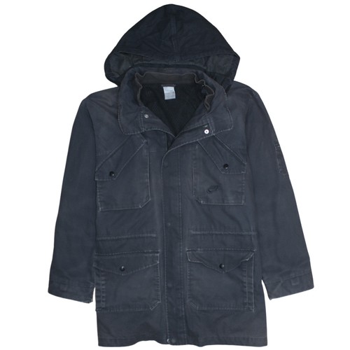 Nike men black hooded parka - men's,