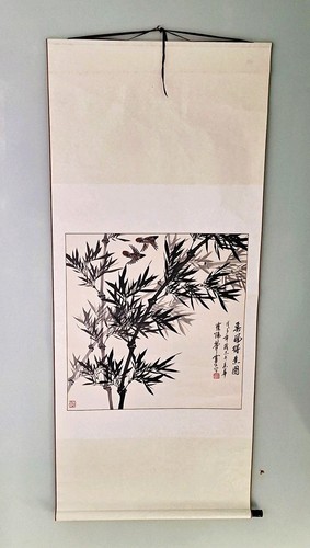 Chinese hanging scroll bamboo - chinese,