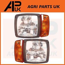 Pair Headlights Head Light Headlamp Indicator for JCB Telehandler Loader Loadall