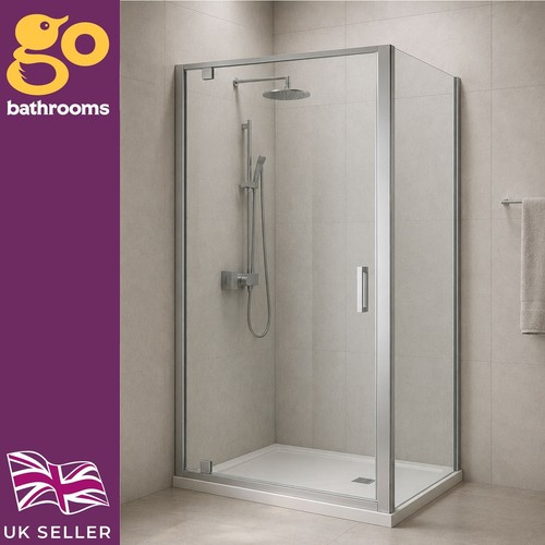 Chrome pivot shower door - chrome,
