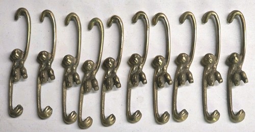 Vintage brass monkey hanging - brass,