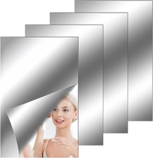4 Pieces Mirror Tiles Self Adhesive Acrylic Sheet, 4 X 6 Inches 