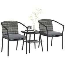 Outsunny 3 PCS Rattan Bistro