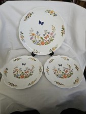 3 Aynsley Fine Bone China Cottage Garden pattern Plates 1 x 10.5'' & 2 x 8.5''