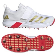 adidas Adipower Vector 20 Cricket Shoes Mens White / Gold Spikes