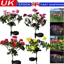 42 LED Solar Power Flower Lights Garden Stake Lamp Yard Outdoor Decor Waterproof