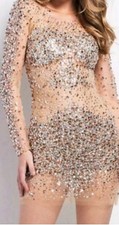 Jovani dress crystals nude