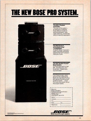 1984 bose speakers - bose, print