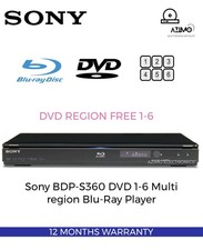 DVD Multi Region Free 1-6  Blu-ray Player Sony BDP-S360 HDMI 1080p DTS Warranty