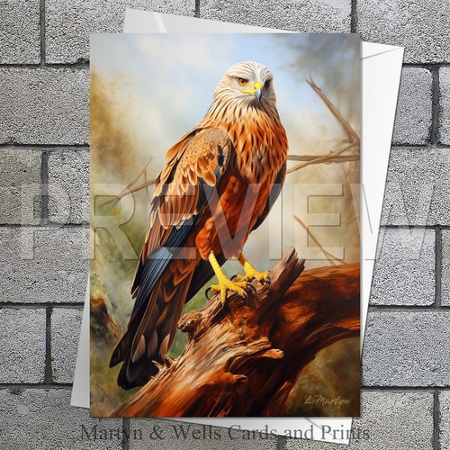Red kite birthday card - kite,