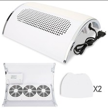 Nails Dust Extractor for Nail Table Extractor with 3 Fans and 2 Dust Bags