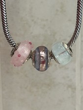 Genuine Lovelinks  set of 3 Colourful Glass Charms