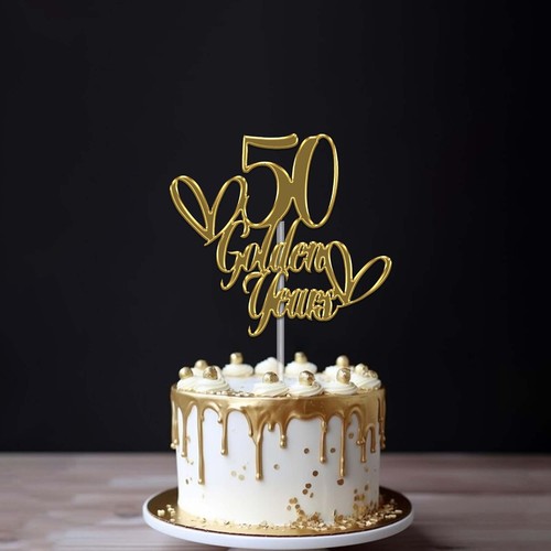 Personalised 50th golden - personalised,