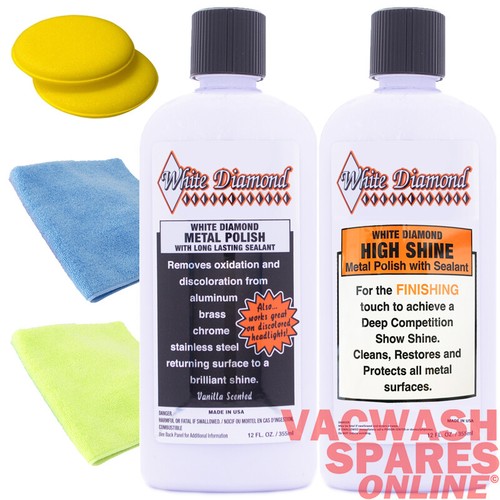 White diamond metal polish - white,