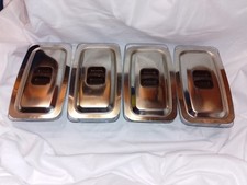 4 X Hostess Trolley Glass Dishes + Lids For EKCO Or PHILIPS HOSTESS TROLLEYS