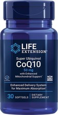 Life Extension Super Ubiquinol CoQ10 with Mitochondrial Support 50mg 30 Softgels