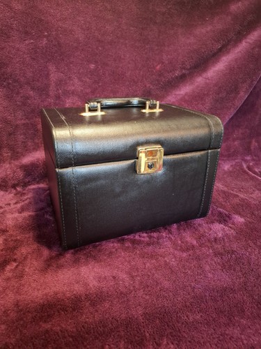 Vintage black vanity case - vintage, with