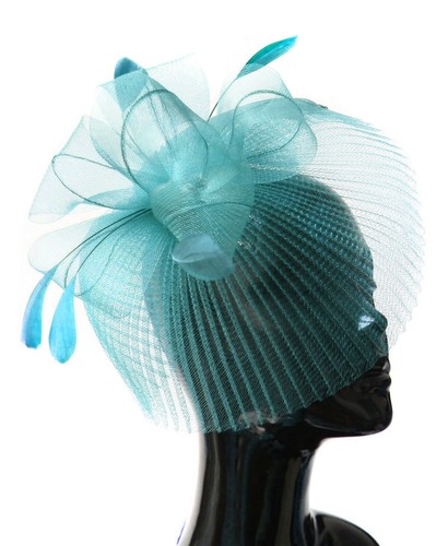 Veil fan feathers fascinator - fan,