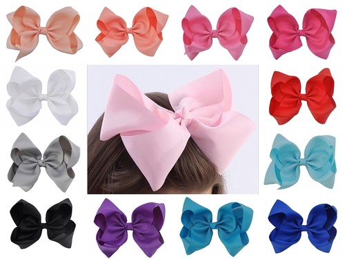 Inch big hair bow - 8, clips