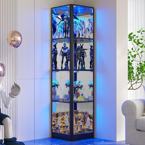 Corner display cabinet with - display,