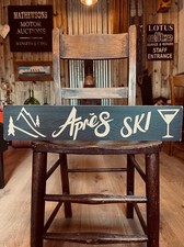 Apres ski sign ski jump plaque