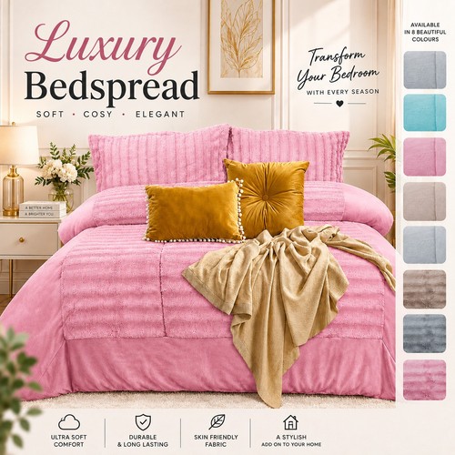 Quilted bedspread embossed - bedspread, bed