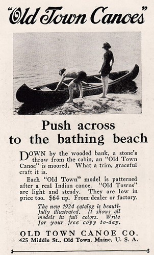 1924 old town canoe - old, push