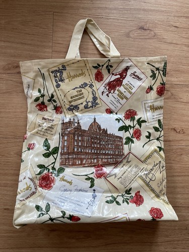 Harrods vintage pvc tote bag - harrods,