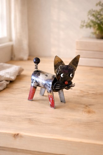 Brum barrel metal cat ornament - cat,