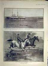 Old Antique Print 1902 Fleet