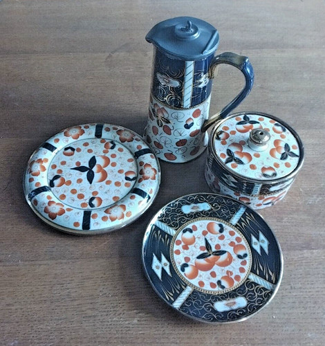 Imari pattern gaudy welsh set - imari,