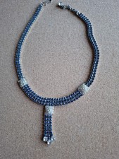 Vintage Sparkly Blue White